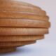 Ribbed turned wooden bowl, 1980