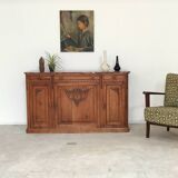 Antique Louis 16 style sideboard, marble