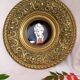 Brass wall decoration repelled hand-painted portrait