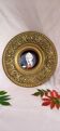 Decoration murale laiton repoussé portrait peint main