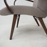 1960s pair of Ton/Thonet beech armchairs, czechoslovakia