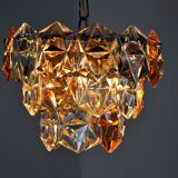 Two-coloured Kinkeldey chandelier, 3 floors, 1970, Germany