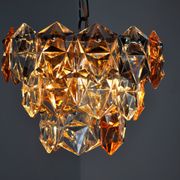 Two-coloured Kinkeldey chandelier, 3 floors, 1970, Germany