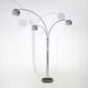 3-arm floor lamp in chromed metal, 1970s