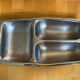 Plat de service ancien chichester inox made in england vintage #e164