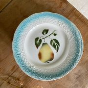 Set of 6 Clairefontaine Graves pear slip plates