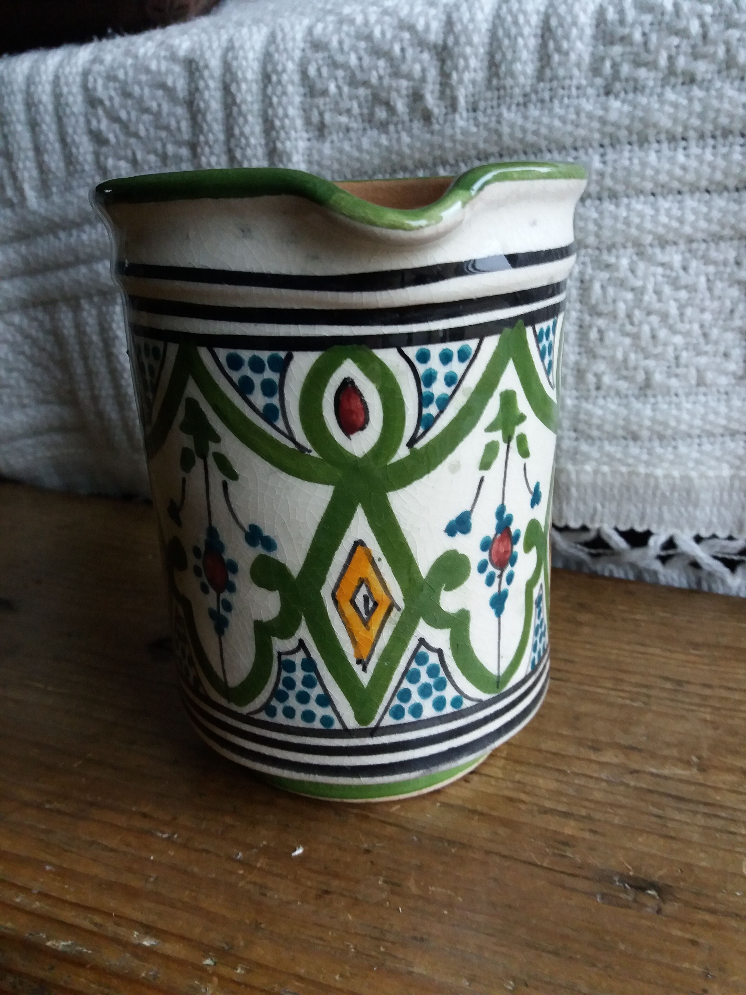 Pitcher Safi artisanal pottery Serghini Morocco