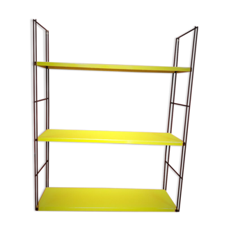 Etagere string métal jaune montant strier or 59x47x15,5