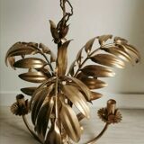 Golden metal palm lamp