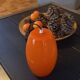 Suspension vintage en verre orange