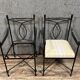 Pair of vintage iron garden armchairs circa 1980