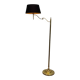 Reading Floor Lamp with Adjustable Arm in Gold Brass. French Work. Vers