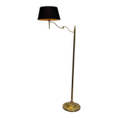 Lampadaire Liseuse à Bras Orientable en Laiton Doré. Travail Français. Vers