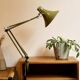 Olive green workshop lamp 1960