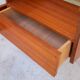 With suspended nightstands vintage teak bed