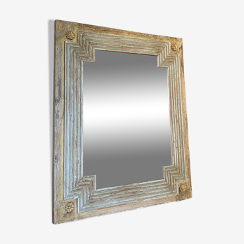 Miroir style Louis XVI en bois sculpté