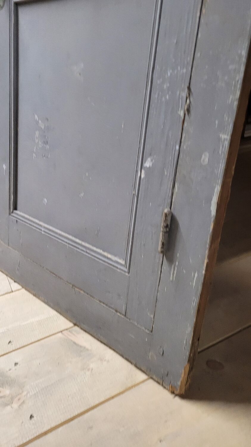 Double cupboard door front in old painted fir