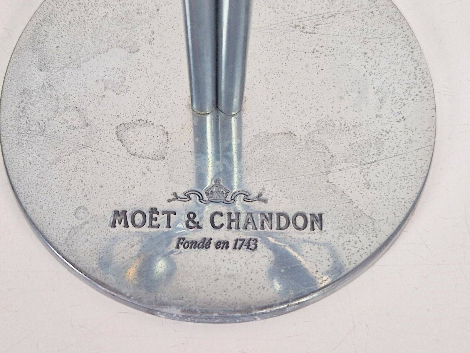 Crystal Champagne Flutes in Holder by Philippe Di Meo for Moët & Chandon, 1980s, Set of 2
