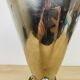 80s design ice bucket in chrome and brass