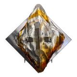 Hollywood Regency wall sconce in Murano glass by Mazzega, Italy circa 1970.