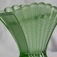 Art deco scallop vase with floral frog