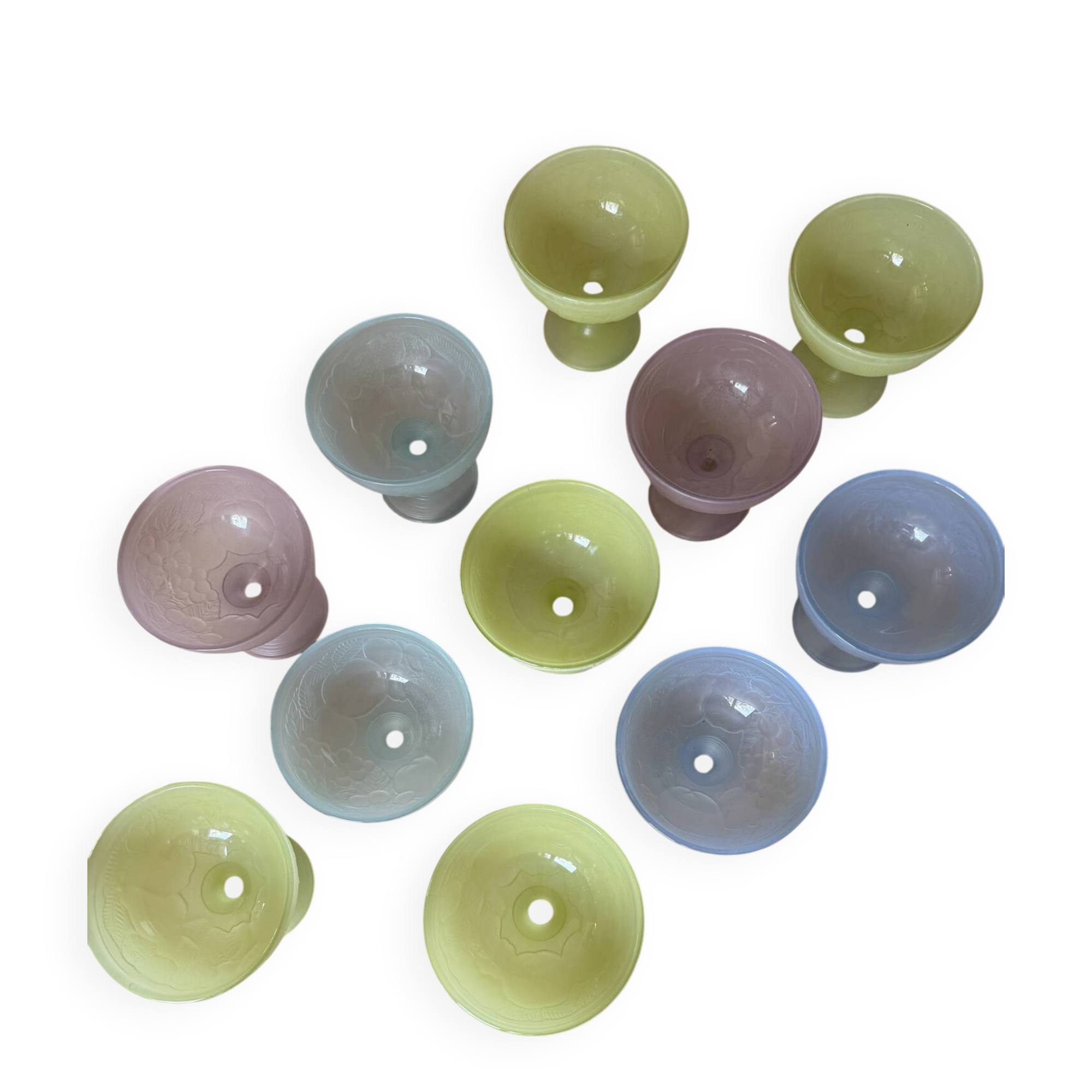 Lot de 11 coupes à glace Luminarc / arcoroc Pastel