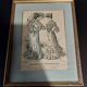 Framed fashion print journal des demoiselles 1904