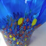 Speckled blue murano vase