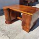 Bureau art deco en noyer 3 tiroirs et une porte