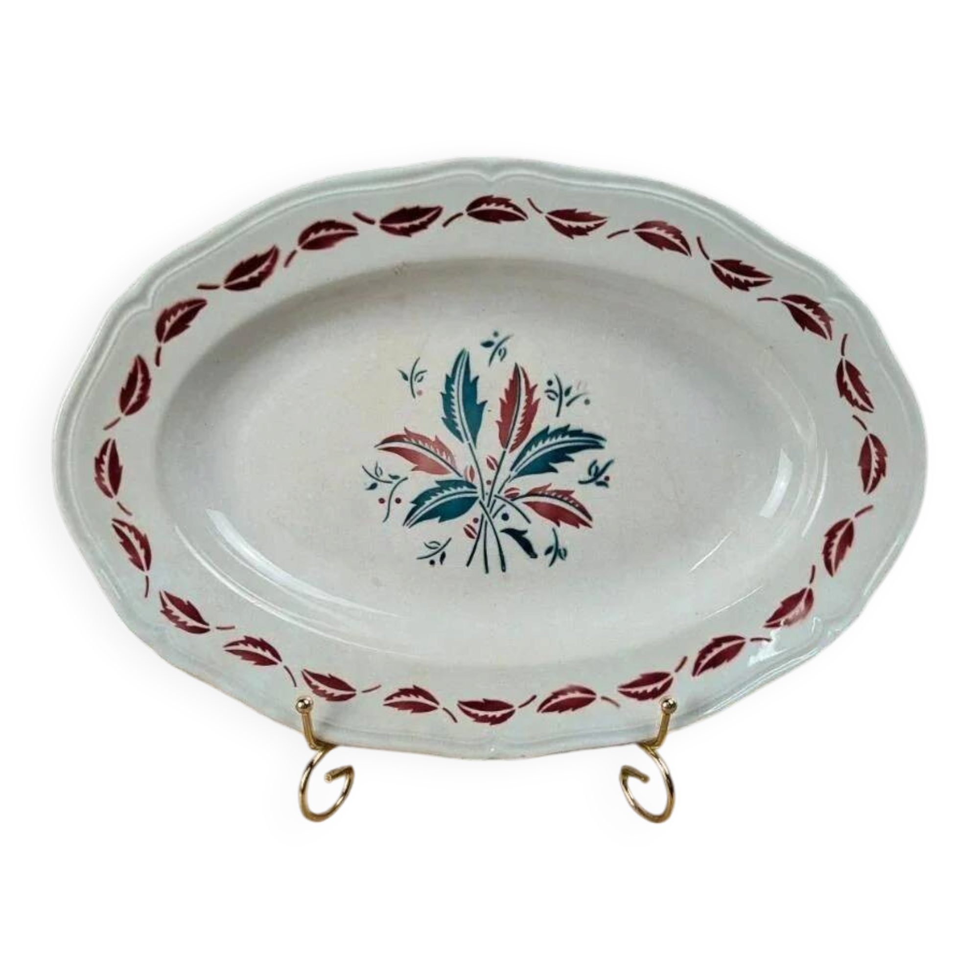 Oval plate L’amandinoise, model Auvergne
