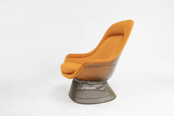 Ensemble fauteuil et pouf modèle 1705 de Warren Platner pour Knoll