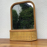 Rattan shelf