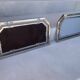 Pair of vintage 1930s Art Deco chrome-plated metal mirrors - 103 x 60 cm