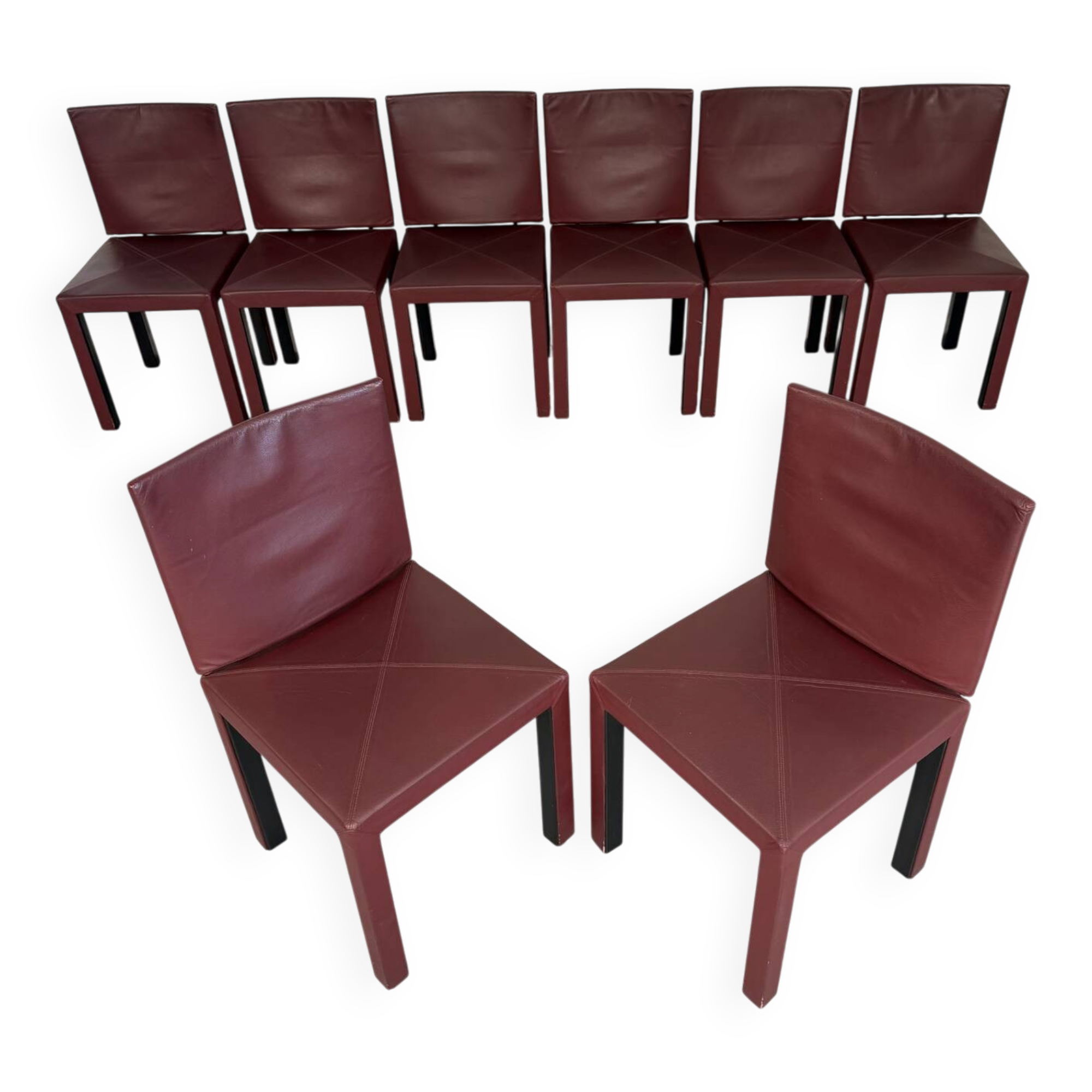Set of 8 Arcadia chairs designed by Paolo Piva for B&B Italia from the 1980s.