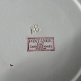 Set of 5 flat ironstone plates Sarreguemines Digoin