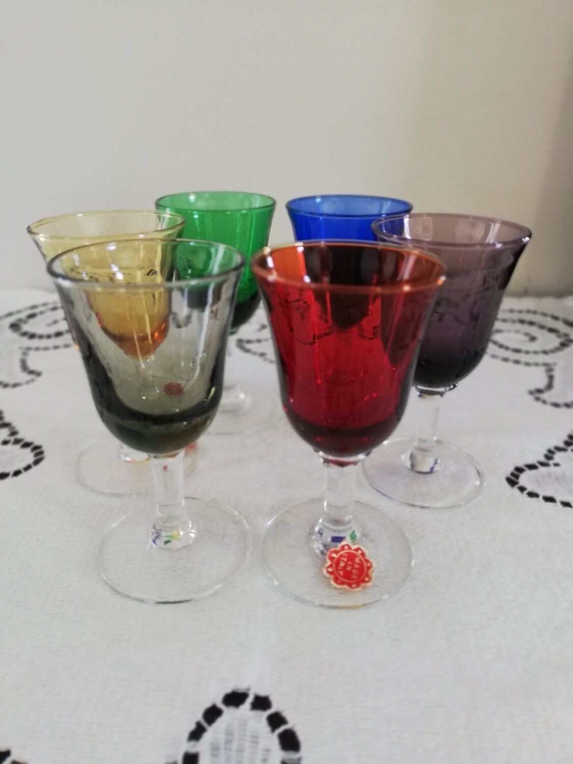 Set Italian vintage alcohol glasses