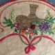 old oval placemat handmade embroidery 36x50