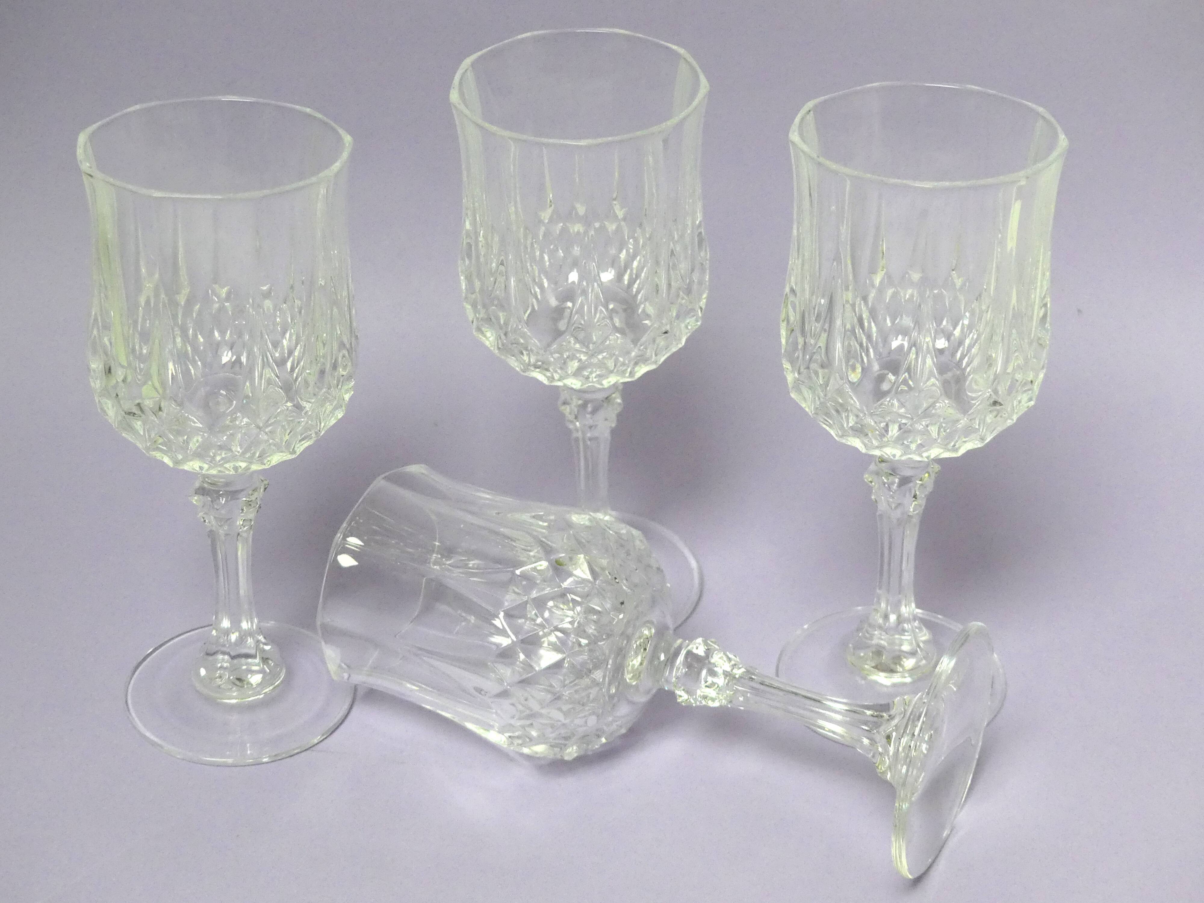 4 verres Longchamp Cristal d’Arques