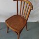 Pair of luterma curved wood bistro chairs