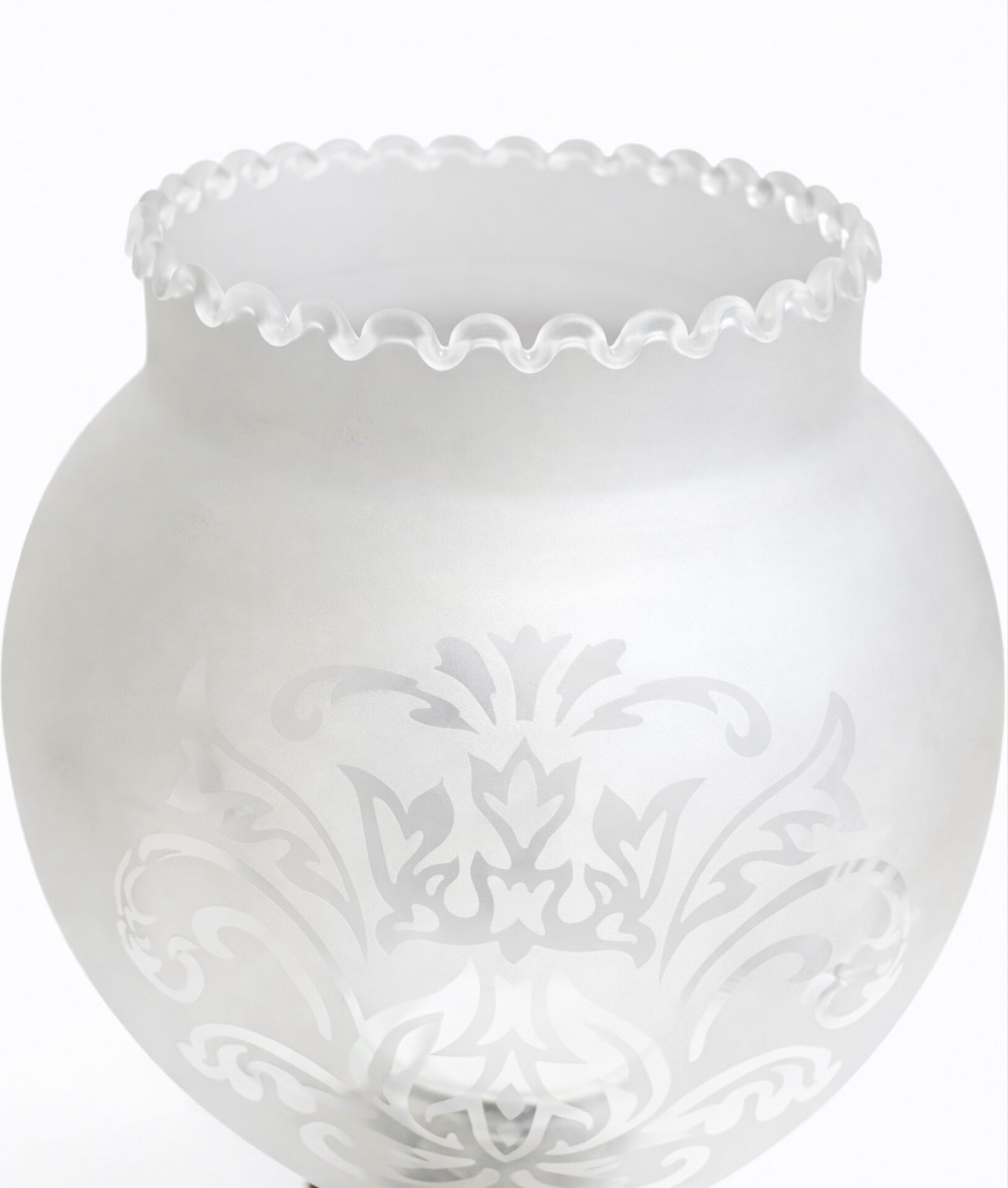 Art Deco votive candle holder in brass and frosted glass, 1920.