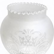 Art Deco votive candle holder in brass and frosted glass, 1920.