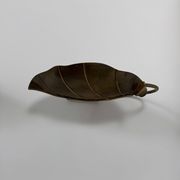 Pair of vintage wall lights, patinated brass, France, 1970.