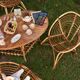 Vintage rattan living room for children 70s