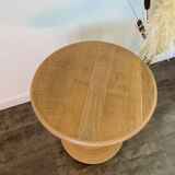 Terracotta Nude Spiral Turned Wood Side Table