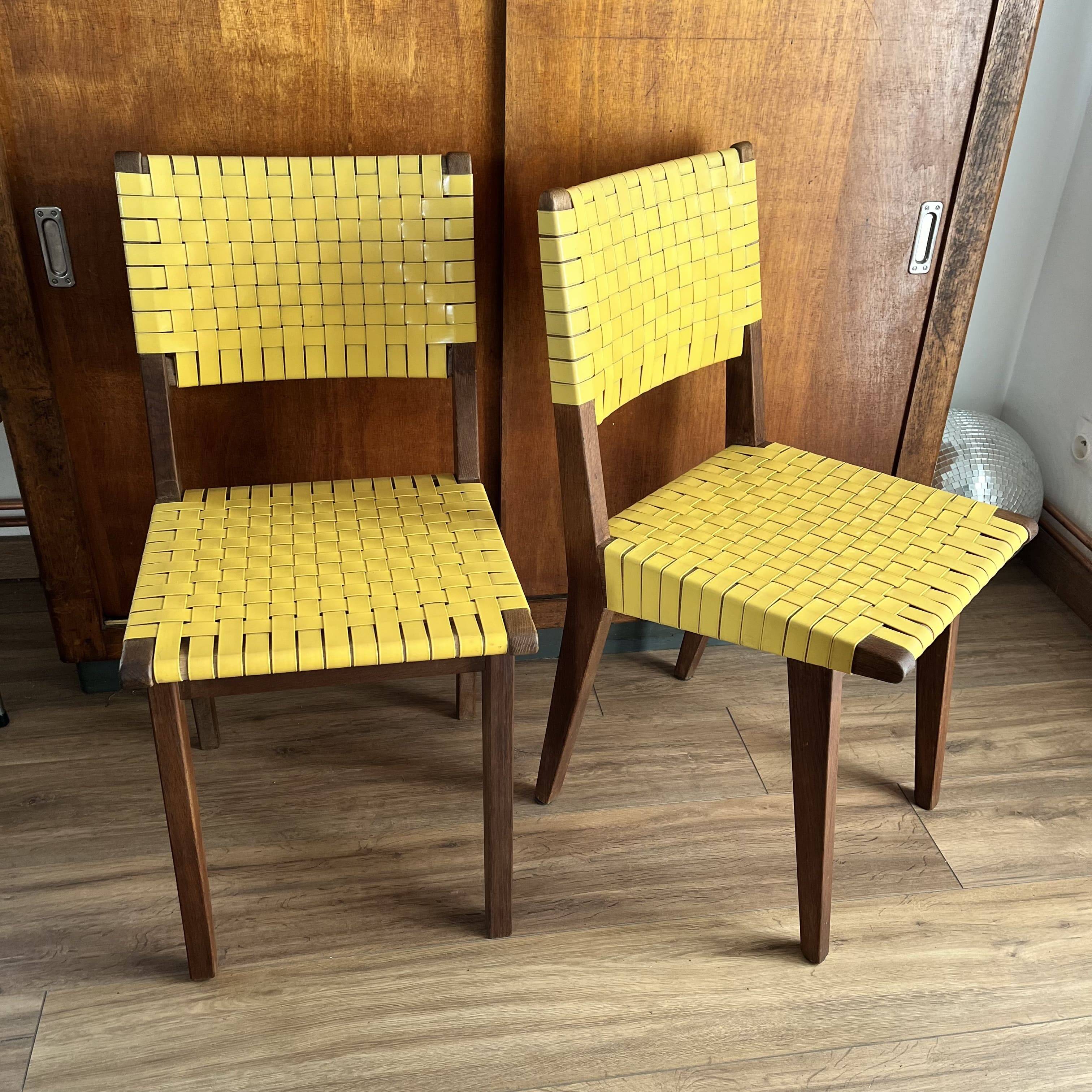 Set of 2 Jens Risom chairs for Knoll