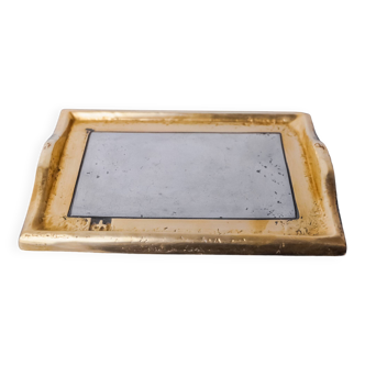 Brutalist pocket emptier by David Marshall, bronze and aluminum, Spain, 1980