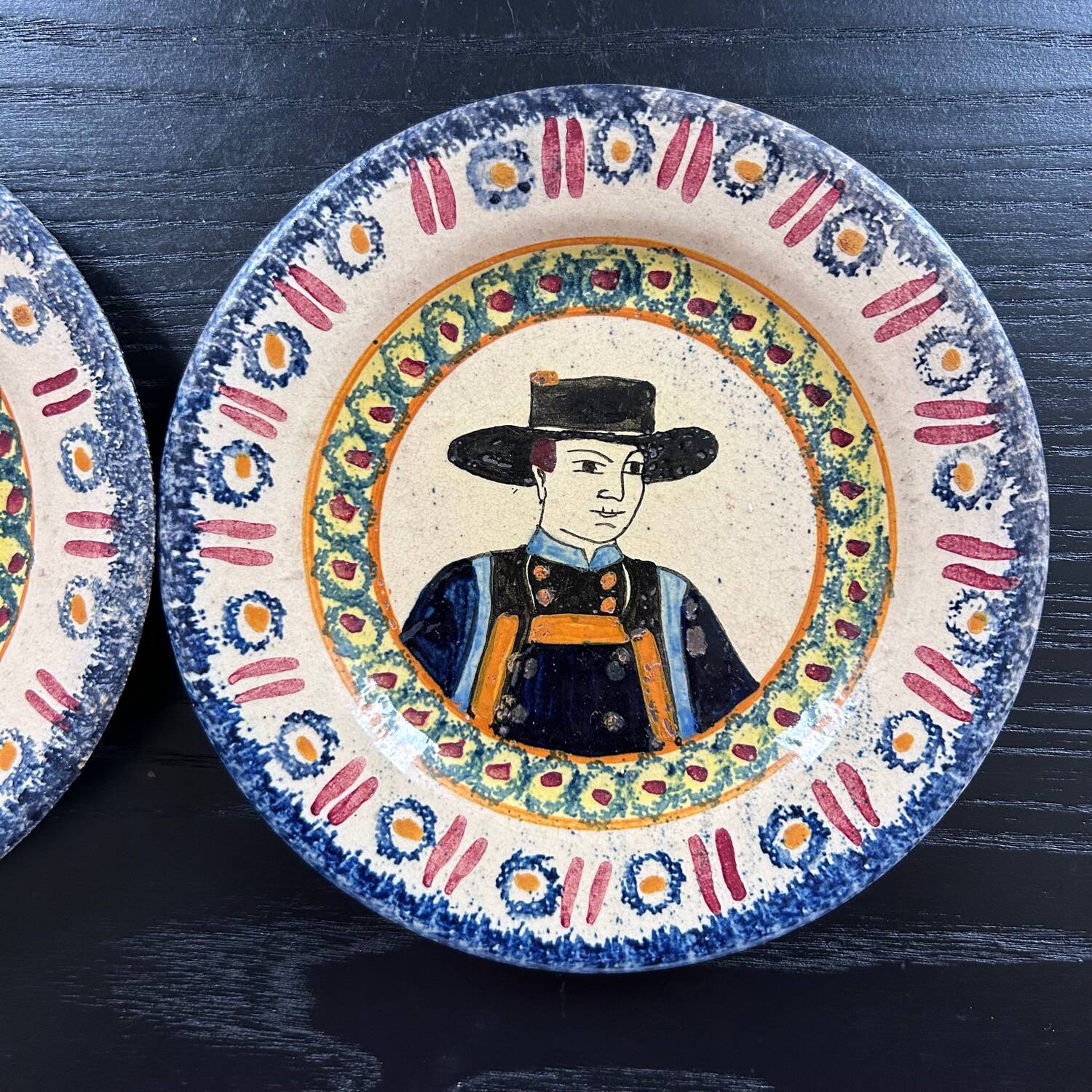 Pair of Henriot Quimper plates