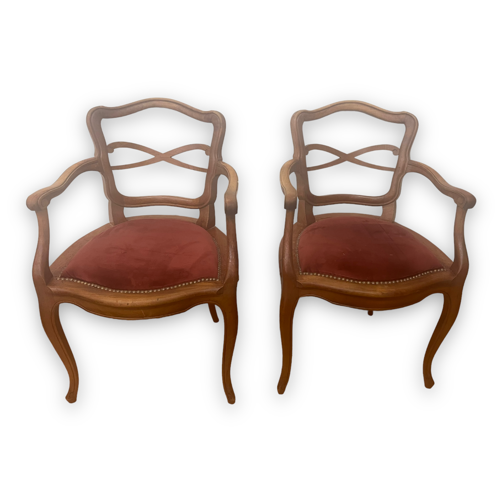 Two Louis XV style armchairs
