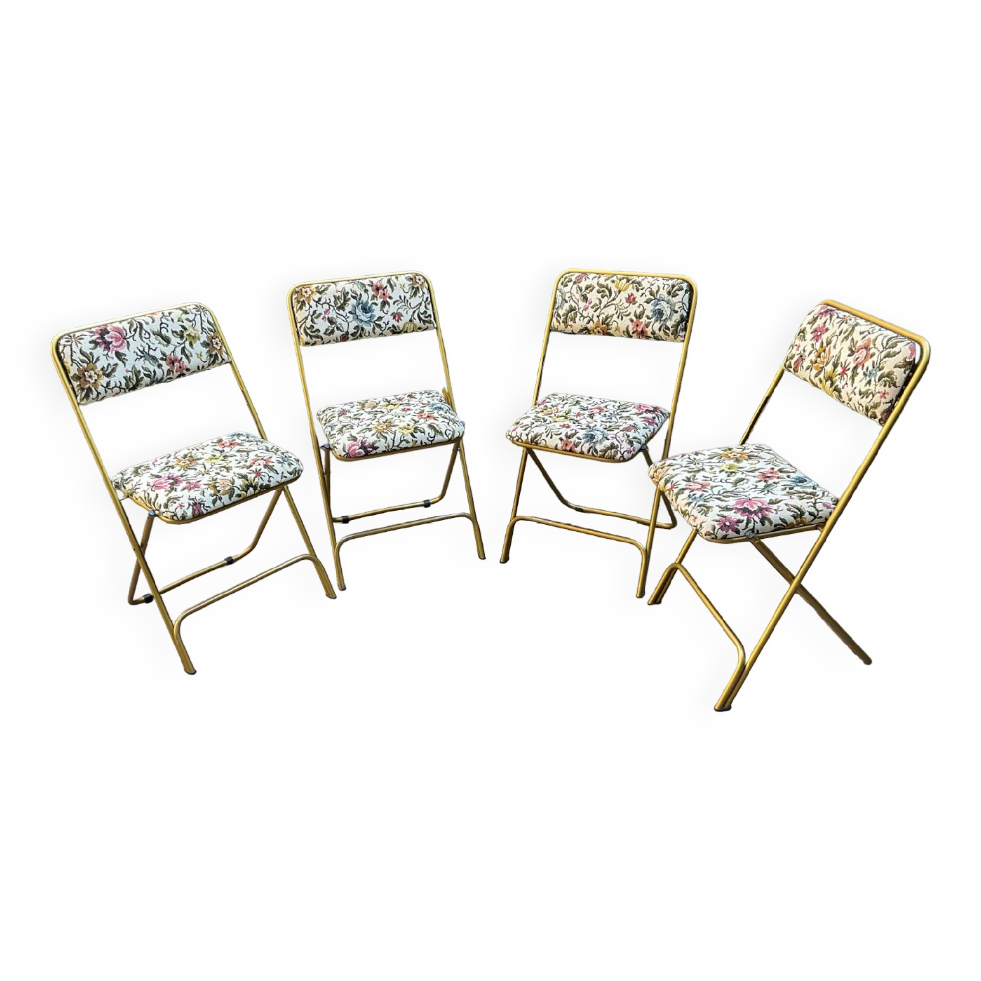 4 Vintage Lafuma Chantazur folding chairs