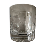 product BHV 6 glasses cups whisky in half crystal cut peas 1980
